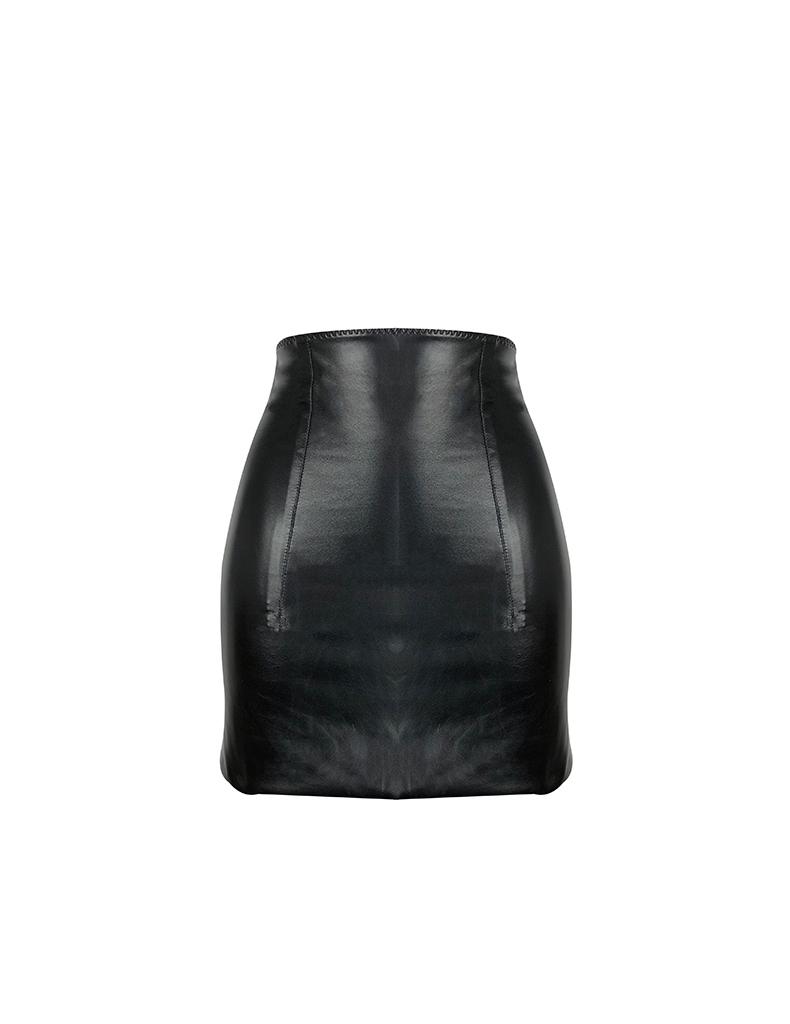 Midnight Leather Spanking Skirt | E.L.F ZHOU London